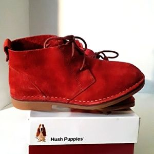 Hush Puppies Orange Suede Cyra Catelyn Ankle Boots